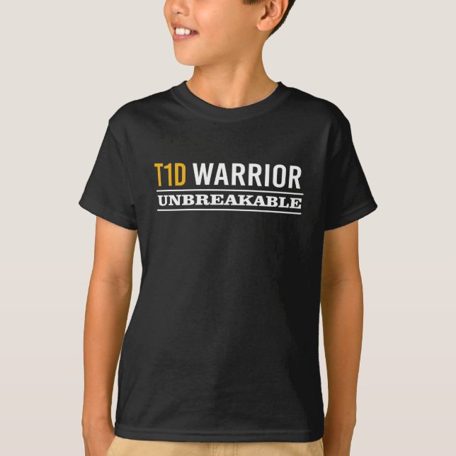 T1D Avfallscancer Diabetes typ 1 Diabetes T Shirt (Framsida)