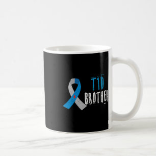 T1d Blåraband typ 1 Medvetenhet om diabetes Kaffemugg