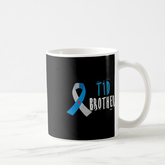 T1d Blåraband typ 1 Medvetenhet om diabetes Kaffemugg (Höger)