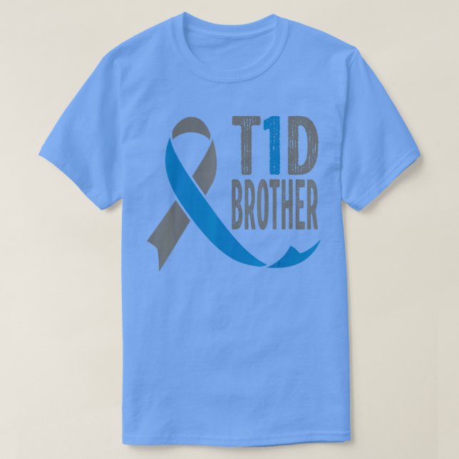 T1D Brother, Lädle gift for Diabetic Manar, Diabet T Shirt (Design framsida)