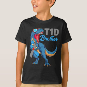 T1d Brother Type 1 Diabetes Awareness Month Dinosa T Shirt