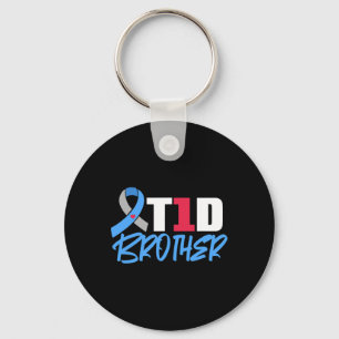 T1D Brother Type 1 Diabetes Awareness Syskon Nyckelring