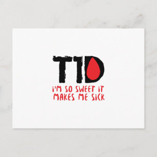 T1D Diabetes Gift Vykort