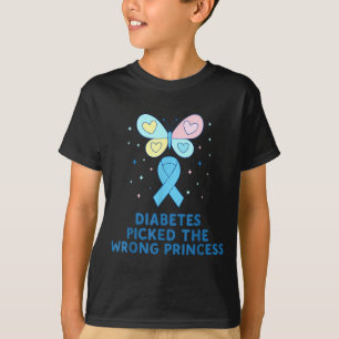 T1d Diabetes Krigare Fjärils Prinsessa Diabetes A T Shirt
