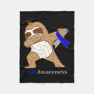 T1d Diabetes Medvetenhet Band Dabbing Sengångare W Fleecefilt