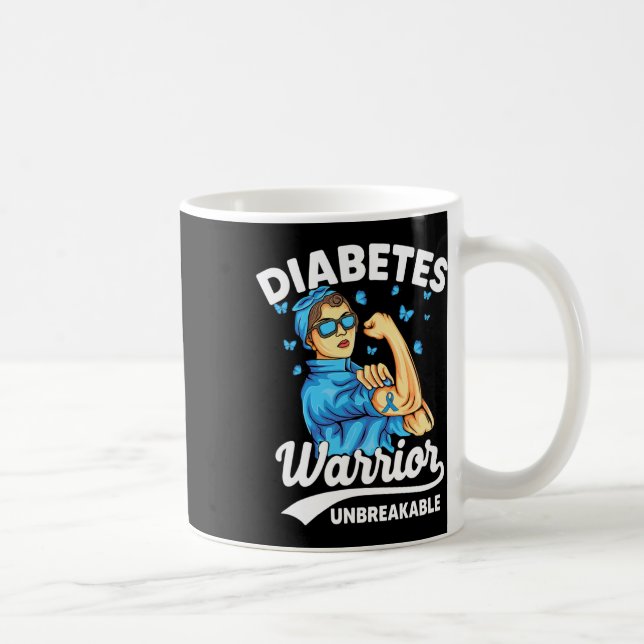 T1d Diabetes Warrior Obrytbar typ 1-diabetes A Kaffemugg (Höger)