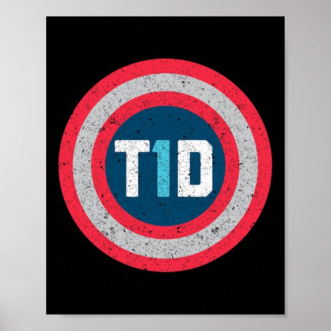 T1d Diabetesmedvetande av typ 1 Manar Kvinnor K Poster (Framsidan)