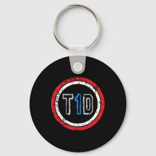 T1d Emblem Typ 1 Diabetes Medvetenhet  Nyckelring