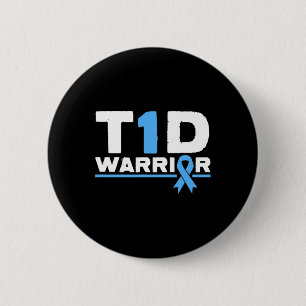 T1d Illamående Typ 1 Diabetiker Blu Knapp