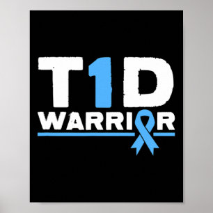 T1d Illamående Typ 1 Diabetiker Blu Poster