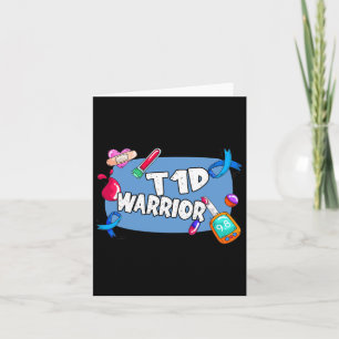 T1d Krigare Diabetes Typ 1 T1 Stöd Kort