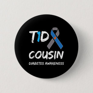 T1d Kumsin typ 1 Diabetesmedvetande - band Knapp