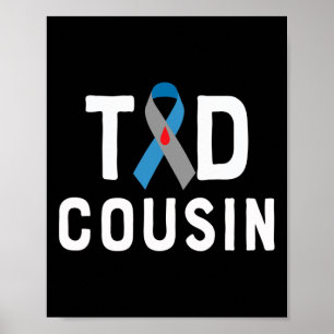 T1d Kumsin typ 1 Diabetesmedvetande Insulin Famil Poster