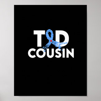 T1D Kumsin typ 1 Diabetesmedvetande Insulin Famil Poster