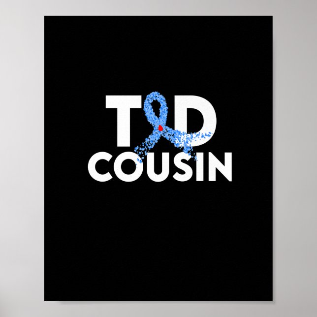 T1D Kumsin typ 1 Diabetesmedvetande Insulin Famil Poster (Framsidan)