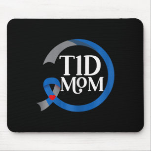 T1D Mamma Bästa diabetes typ 1 - medvetandehöjande Musmatta