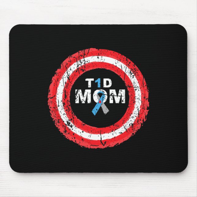 T1d Mamma Diabetes Awareness Ribbon Ring Musmatta (Framsidan)
