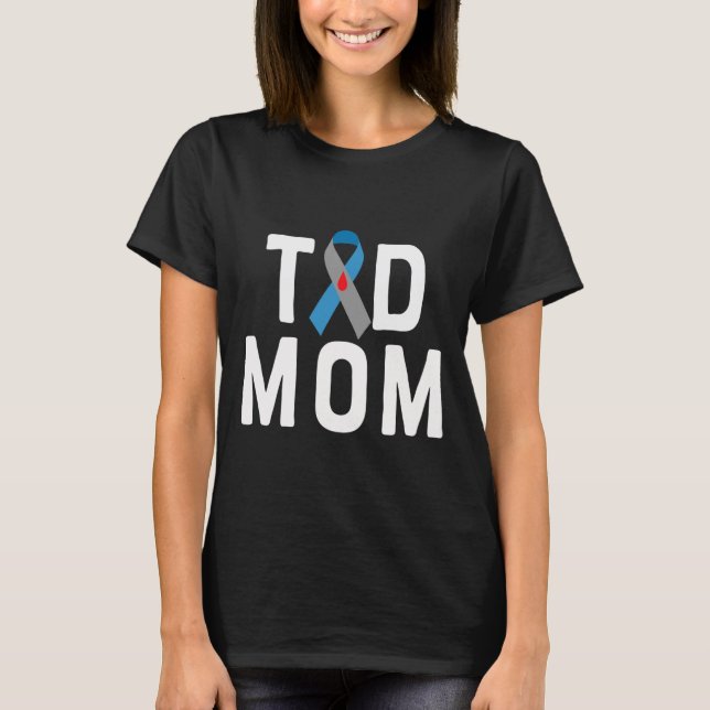 T1d Mamma Typ 1 Medvetenhet om diabetes Insulinfam T Shirt (Framsida)