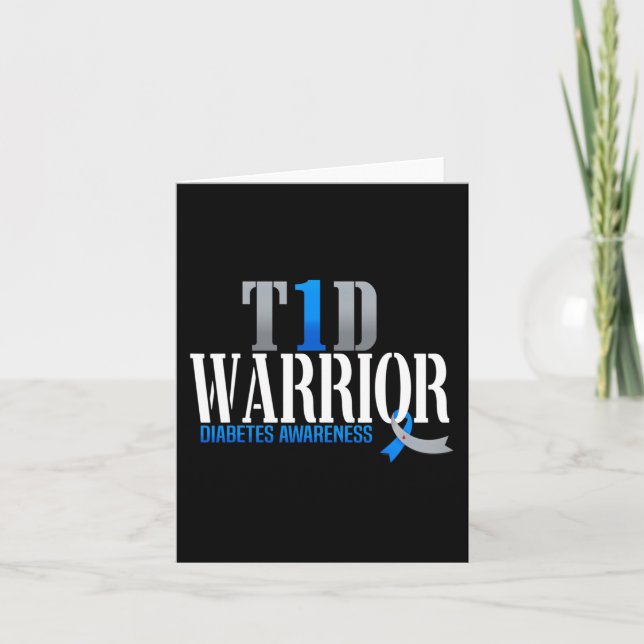 T1D Medvetenhet om analfabetisk sjukdom Typ 1-diab Kort (Framsida)