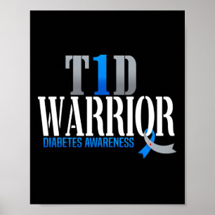T1D Medvetenhet om analfabetisk sjukdom Typ 1-diab Poster