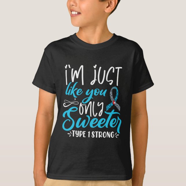 T1d Medvetenhet om barns diabetes T Shirt (Framsida)