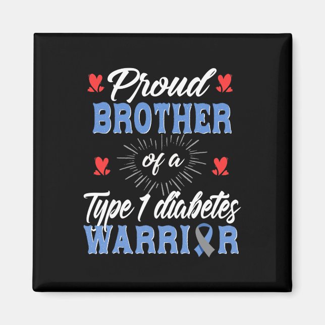 T1d Medvetenhet om diabetes typ 1 Insuli Magnet (Framsidan)