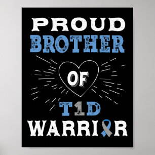T1d Medvetenhet om diabetes typ 1 Insuli Poster
