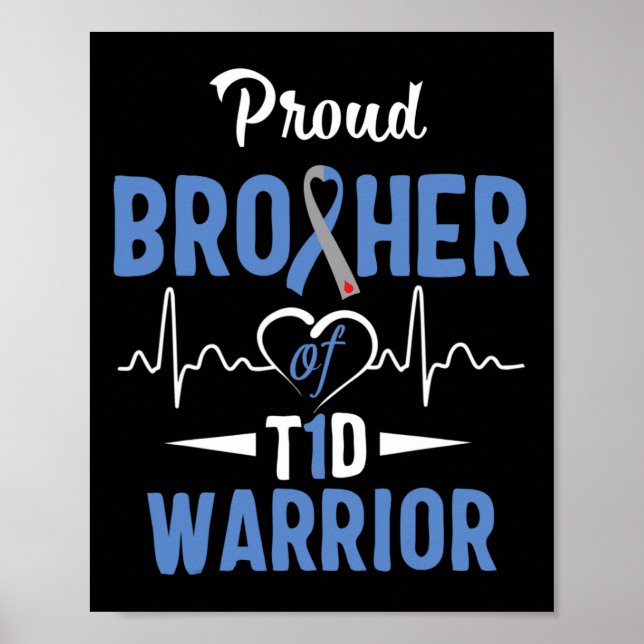 T1d Medvetenhet om diabetes typ 1 Insuli Poster (Framsidan)