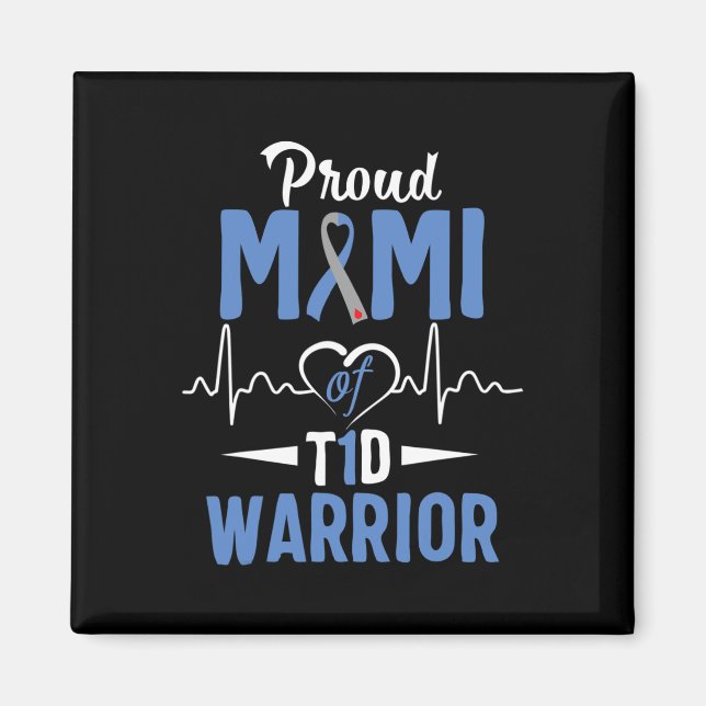 T1d Medvetenhet om diabetes typ 1 Insulin P Magnet (Framsidan)