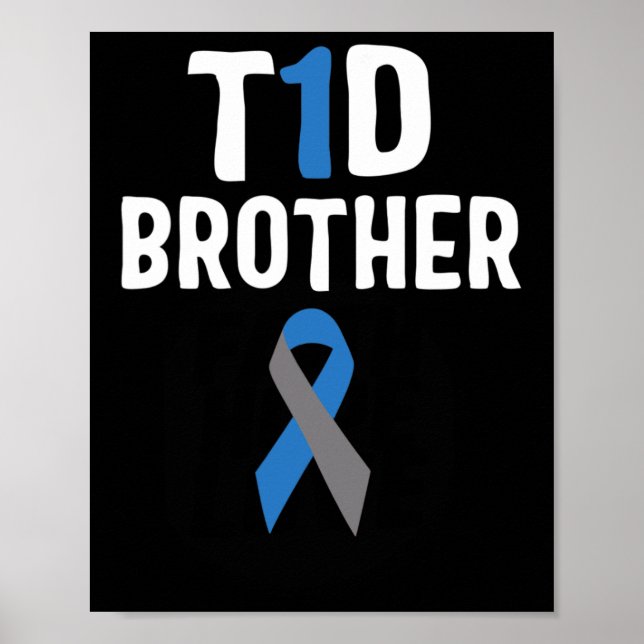 T1d Medvetenhet om diabetes typ 1 Insulin- panel Poster (Framsidan)