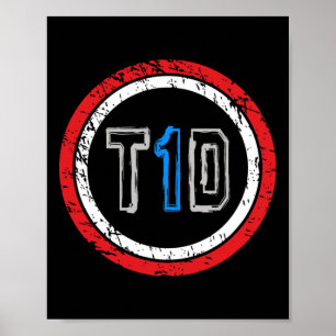 T1d Medvetenhet om diabetes typ 1 Poster