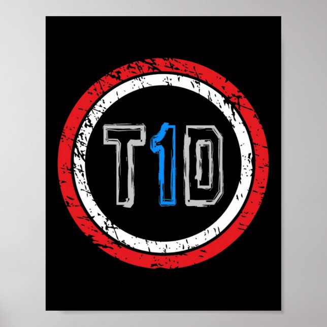 T1d Medvetenhet om diabetes typ 1 Poster (Framsidan)