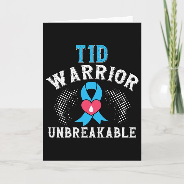 T1d Medvetenhet om obruten diabetes månad B Kort (Framsida)