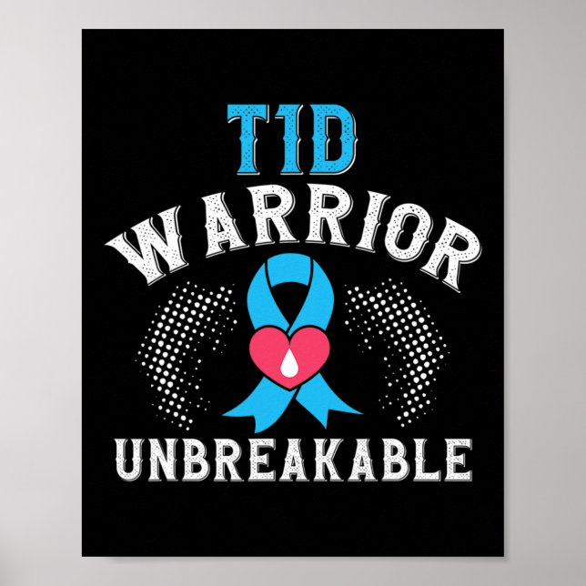 T1d Medvetenhet om obruten diabetes månad B Poster (Framsidan)