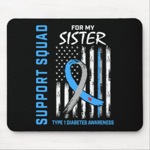 T1D Medvetenhet om USA-Flagga Diabetesmatchning av Musmatta