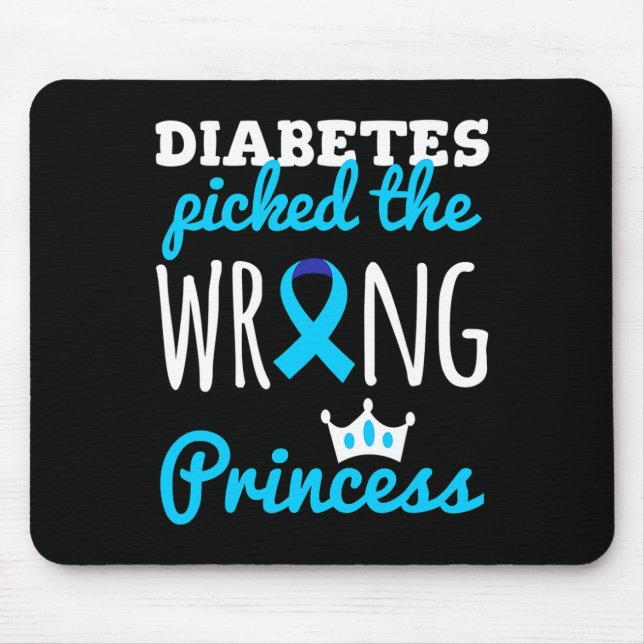 T1d Medvetenhet Princess Girls Diabetic Diabetes A Musmatta (Framsidan)