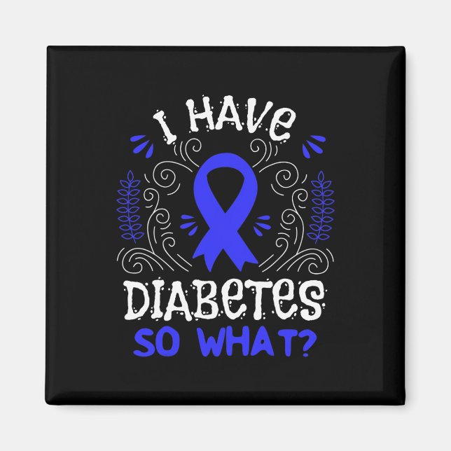 T1d Medvetenhet Ribbon Gift for Juvenile Diabetes  Magnet (Framsidan)
