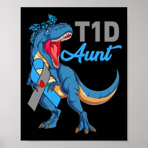 T1d Moster typ 1 Medvetenhet om diabetes Månadsdos Poster