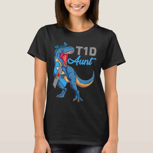 T1d Moster typ 1 Medvetenhet om diabetes Månadsdos T Shirt (Framsida)