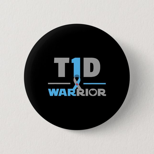 T1D OffertRoligt Typ 1 Diabetesmedvetenhet M Knapp (Framsida)