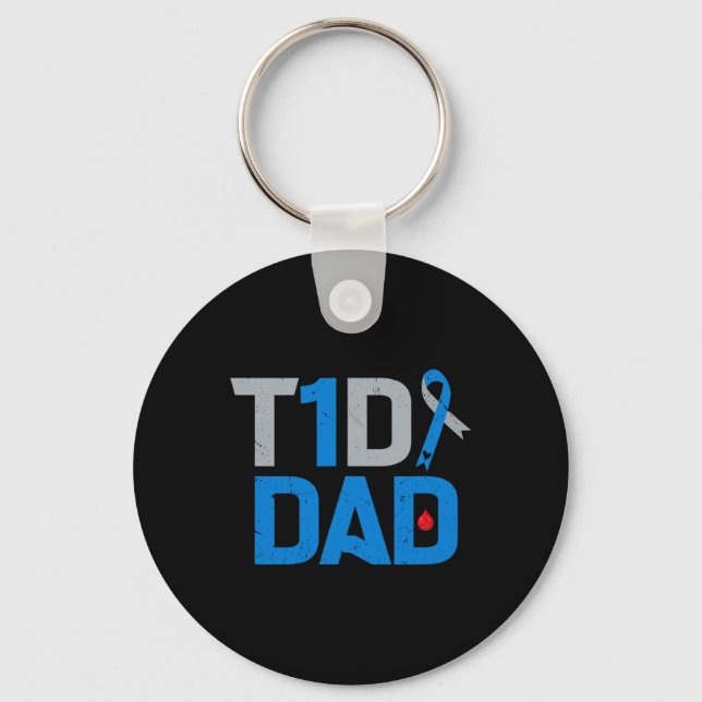 T1d Pappa Diabetes Awareness Support Kamp Survivor Nyckelring (Framsida)
