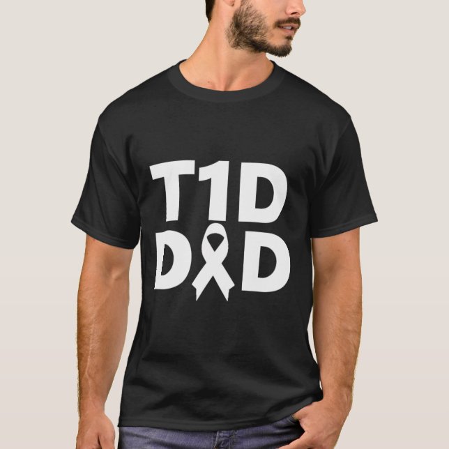T1d Pappa Diabetes Awareness T Shirt (Framsida)