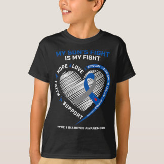 T1D Pappa föräldrar Min sons typ 1-diabetes i Mamm T Shirt