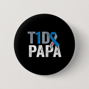T1d Pappa hans kamp är min kamp mot typ 1-diabetes Knapp