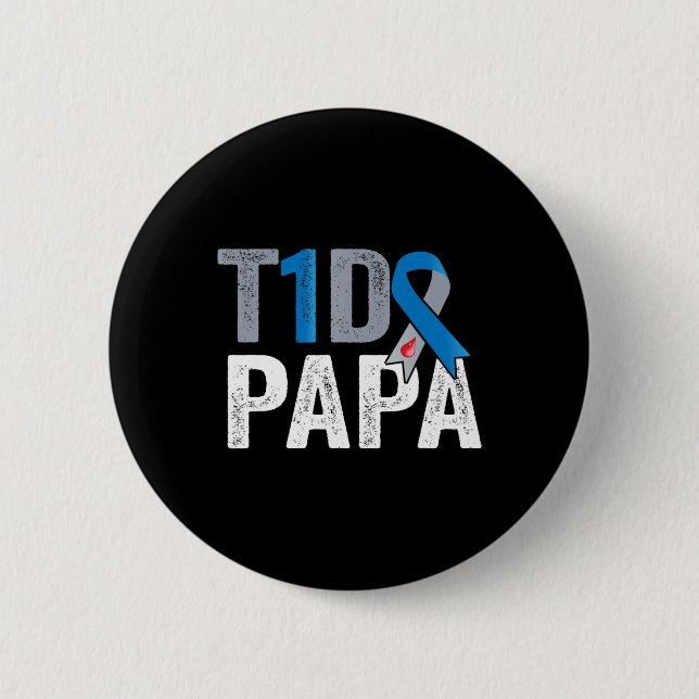 T1d Pappa hans kamp är min kamp mot typ 1-diabetes Knapp (Framsida)