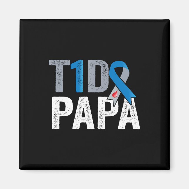 T1d Pappa hans kamp är min kamp mot typ 1-diabetes Magnet (Framsidan)