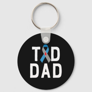 T1d Pappa Typ 1 Medvetenhet om diabetes Insulinfam Nyckelring