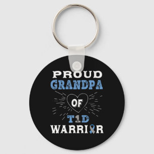 T1d Proud Grandpa Diabetes Awareness Type 1 Insuli Nyckelring