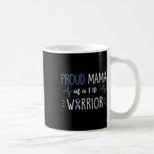 T1d Proud Mamma Diabetes Awareness Blue Ribbon Mon Kaffemugg
