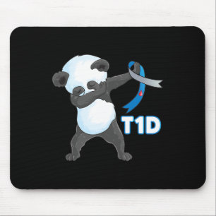 T1D Roligt Cute Dabbing panda typ 1 Diabetes Aware Musmatta